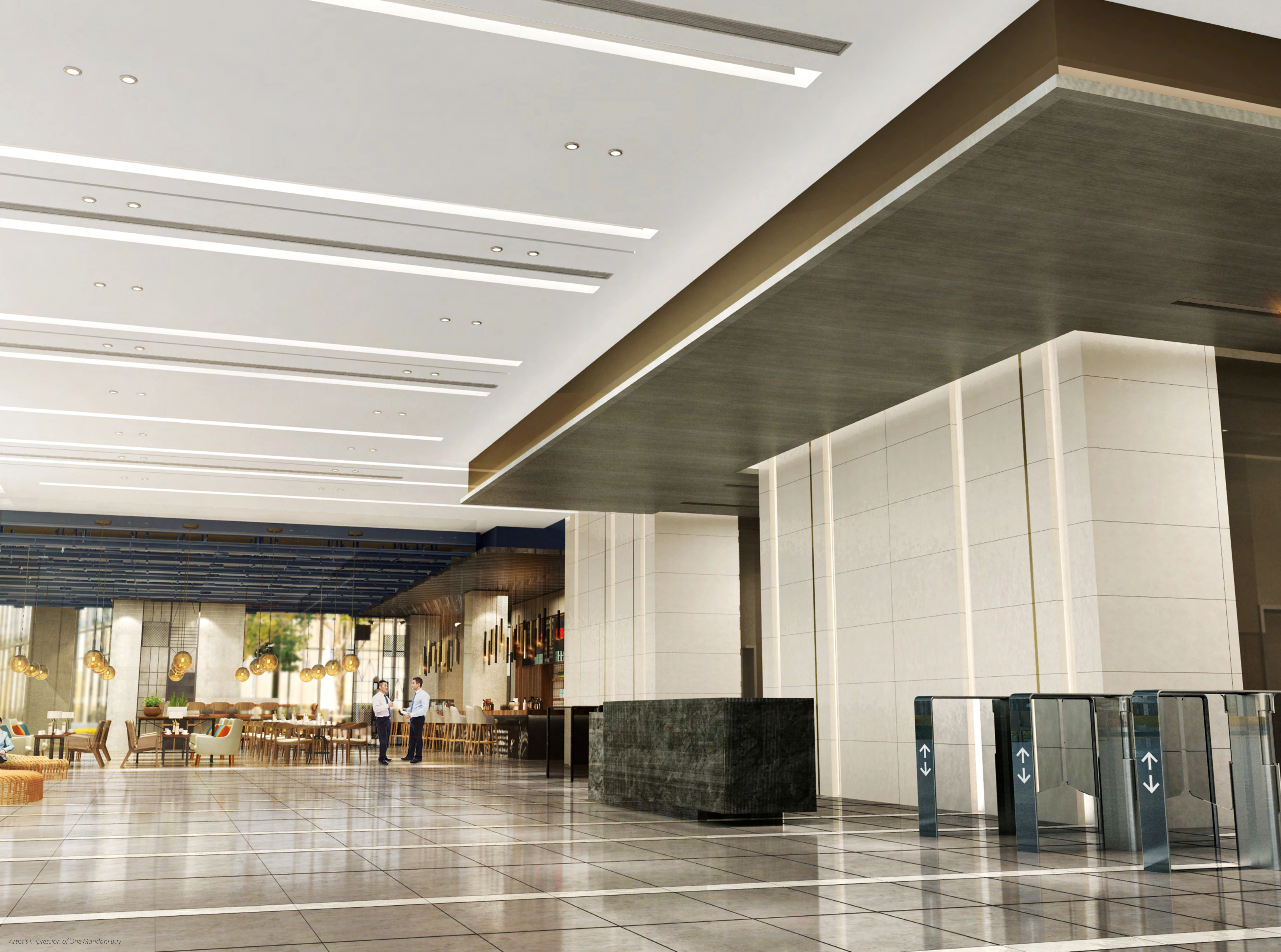 Mandani Bay Grand Lobby — Office Space Interior